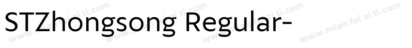 STZhongsong Regular字体转换